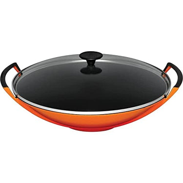 Le Creuset Gusseisen-Wok mit Glasdeckel, Ø cm, 4,5 L, Ofenrot, 25304360900460 im Sale